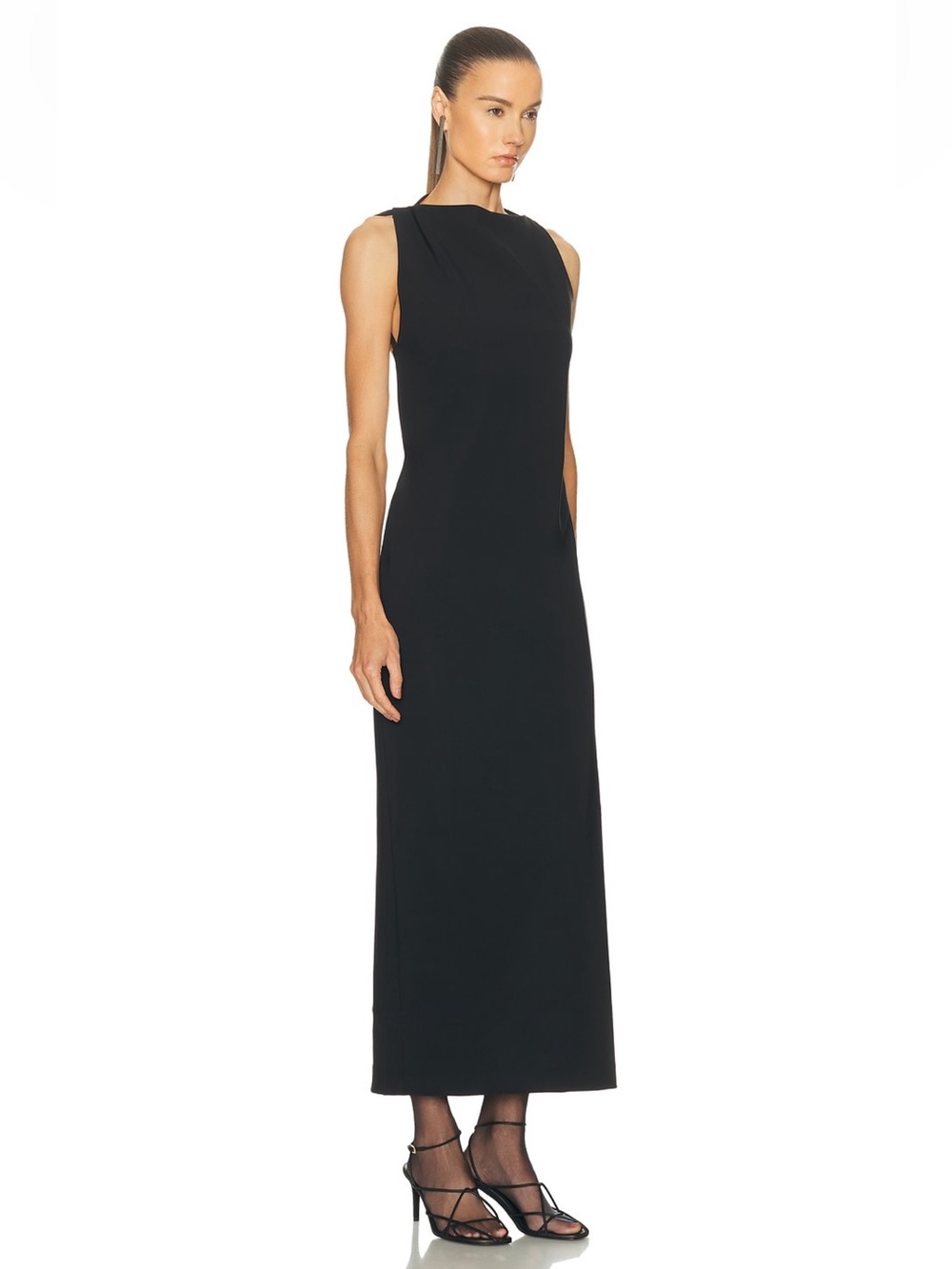 NWT Rohe Open Back Black Maxi Dress Size 36/4 - Picture 2 of 7